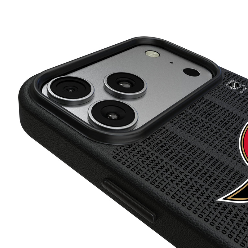 Ottawa Senators Text Backdrop iPhone MagSafe Compatible Phone Case for Apple iPhone Detail.Jpg