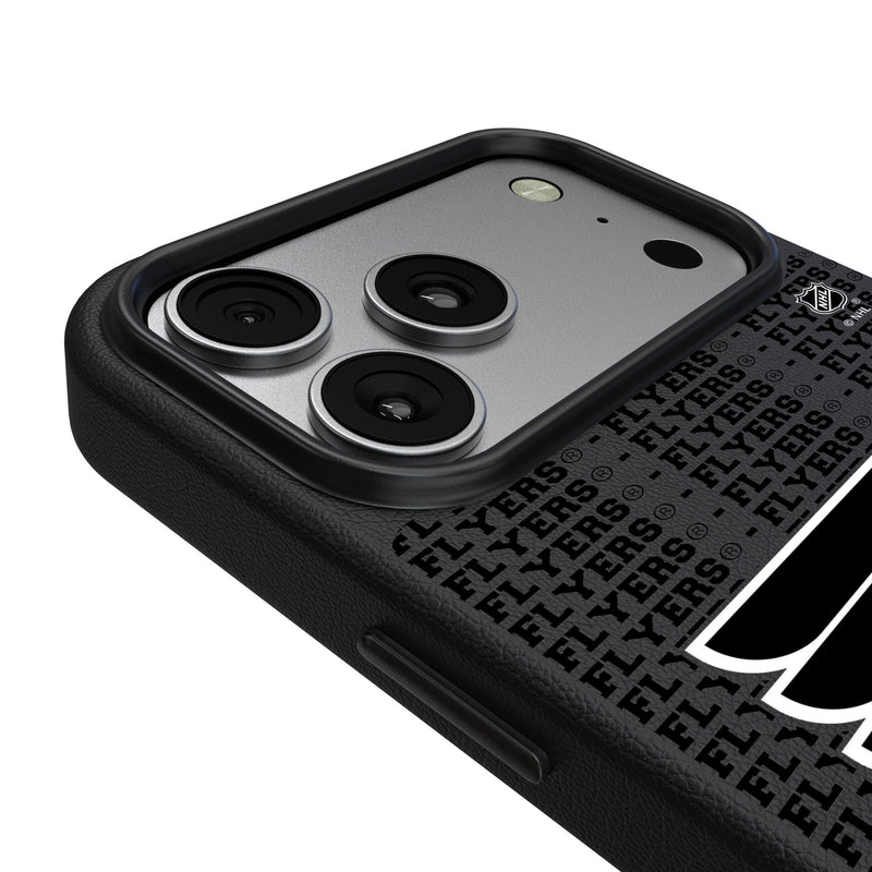 Philadelphia Flyers Text Backdrop iPhone MagSafe Compatible Phone Case for Apple iPhone Detail.Jpg