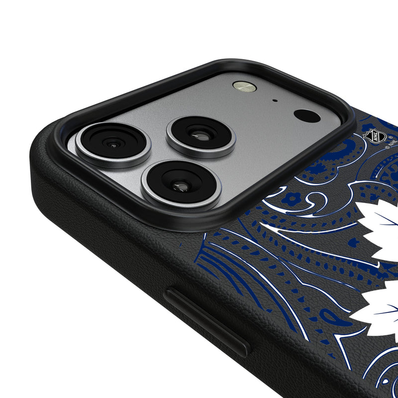 Toronto Maple Leafs Paisley iPhone MagSafe Compatible Phone Case for Apple iPhone Detail.Jpg