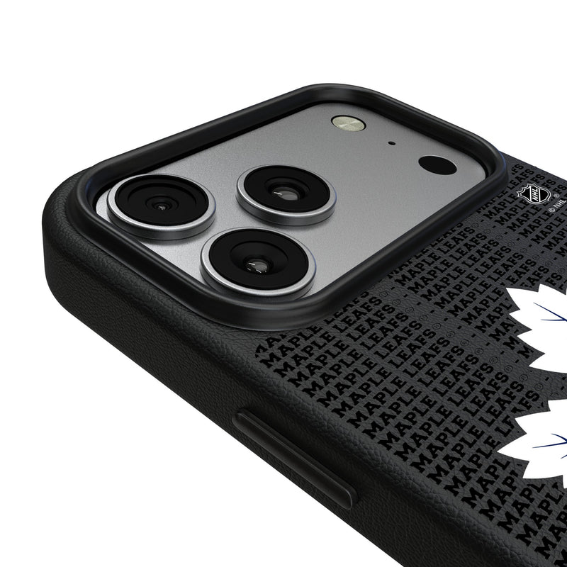 Toronto Maple Leafs Text Backdrop iPhone MagSafe Compatible Phone Case for Apple iPhone Detail.Jpg