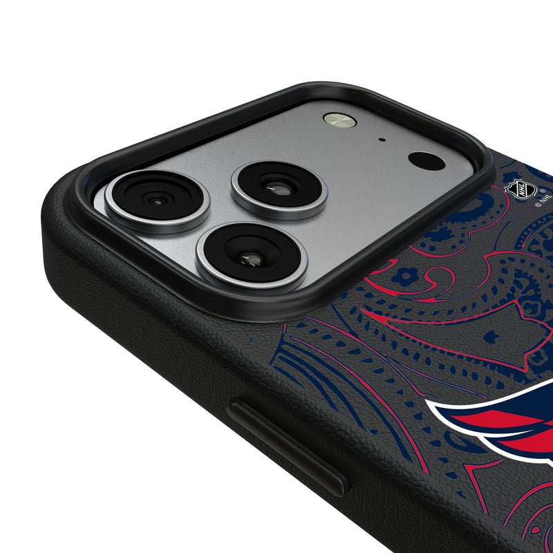 Washington Capitals Paisley iPhone MagSafe Compatible Phone Case for Apple iPhone Detail.Jpg
