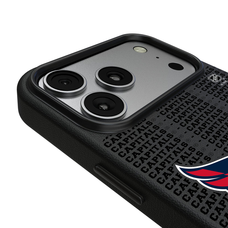 Washington Capitals Text Backdrop iPhone MagSafe Compatible Phone Case for Apple iPhone Detail.Jpg