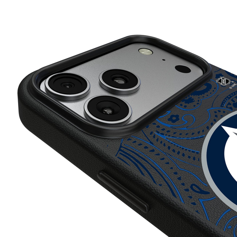 Winnipeg Jets Paisley iPhone MagSafe Compatible Phone Case for Apple iPhone Detail.Jpg