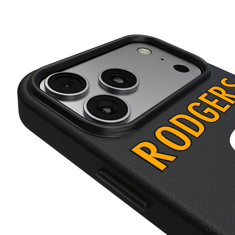 Aaron Rodgers Pittsburgh Steelers 8 Game Tactic iPhone MagSafe Compatible Phone Case for Apple iPhone Detail.Jpg
