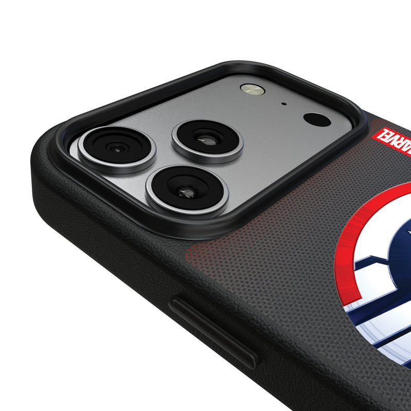 Marvel Avengers Sam Wilson Captain America Grid iPhone MagSafe Compatible Phone Case for Apple iPhone Detail.Jpg