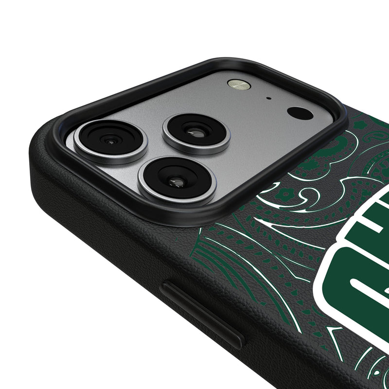 Ohio University Bobcats Paisley iPhone MagSafe Compatible Phone Case for Apple iPhone Detail.Jpg