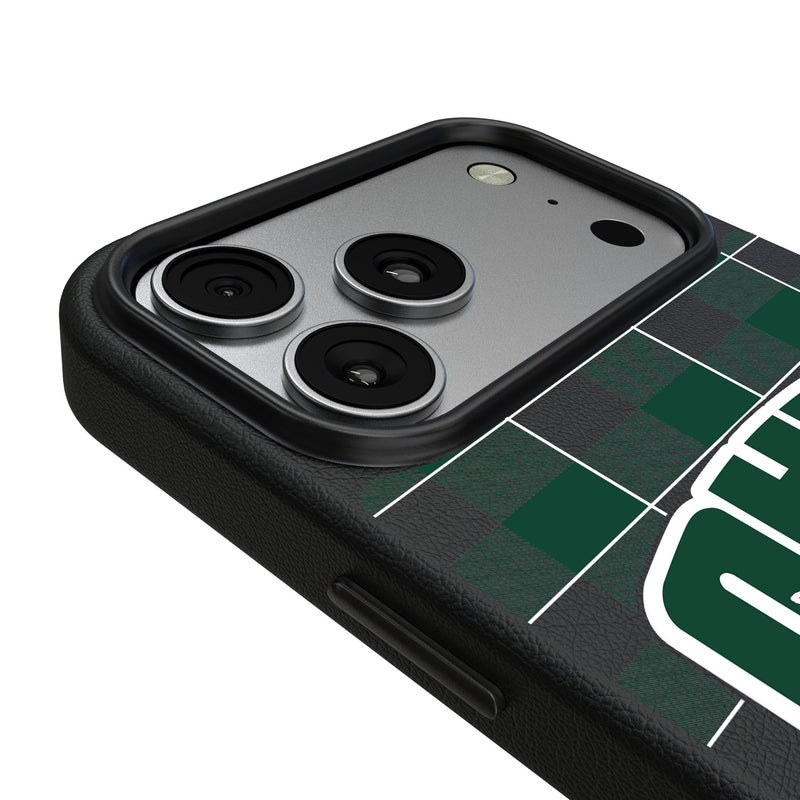 Ohio University Bobcats Plaid iPhone MagSafe Compatible Phone Case for Apple iPhone Detail.Jpg