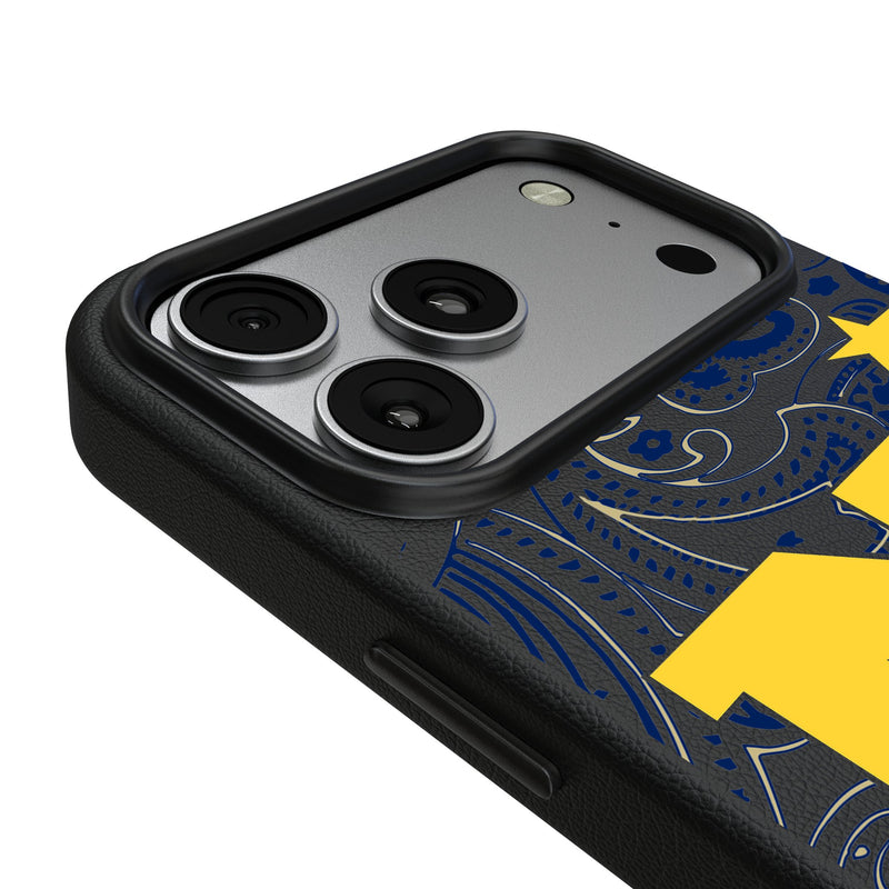 United State Naval Academy Midshipmen Paisley iPhone MagSafe Compatible Phone Case for Apple iPhone Detail.Jpg