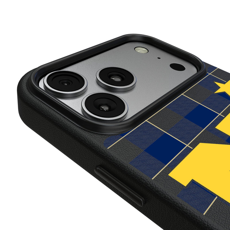 United State Naval Academy Midshipmen Plaid iPhone MagSafe Compatible Phone Case for Apple iPhone Detail.Jpg