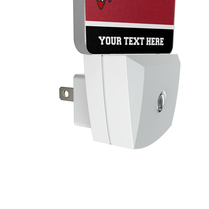 University of Utah Utes Personalized Endzone Solid Night Light 2-Pack Detail.Jpg