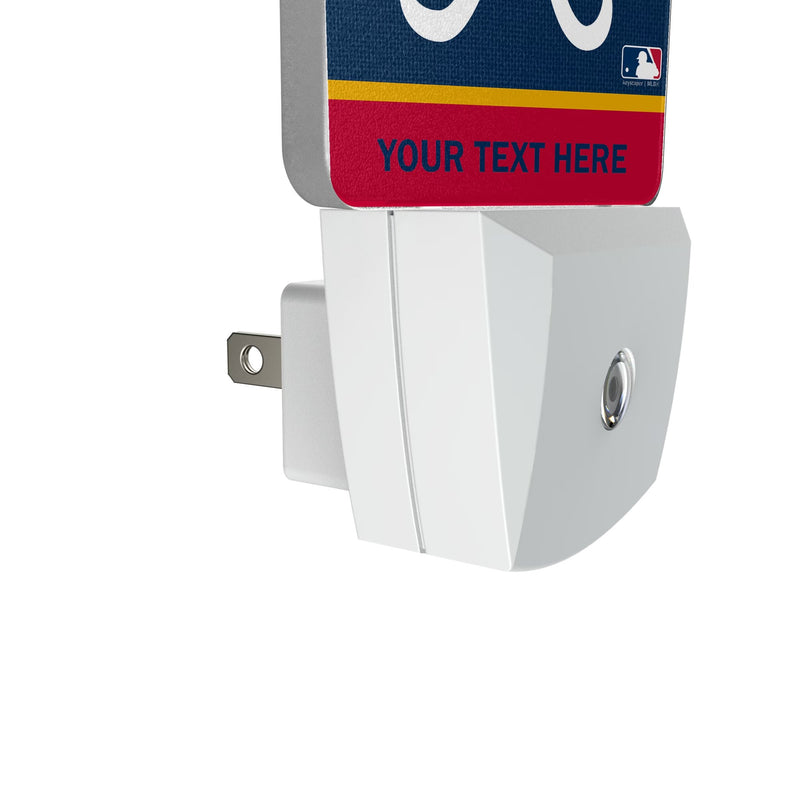 Atlanta Braves Personalized Endzone Solid Night Light 2-Pack Detail.Jpg