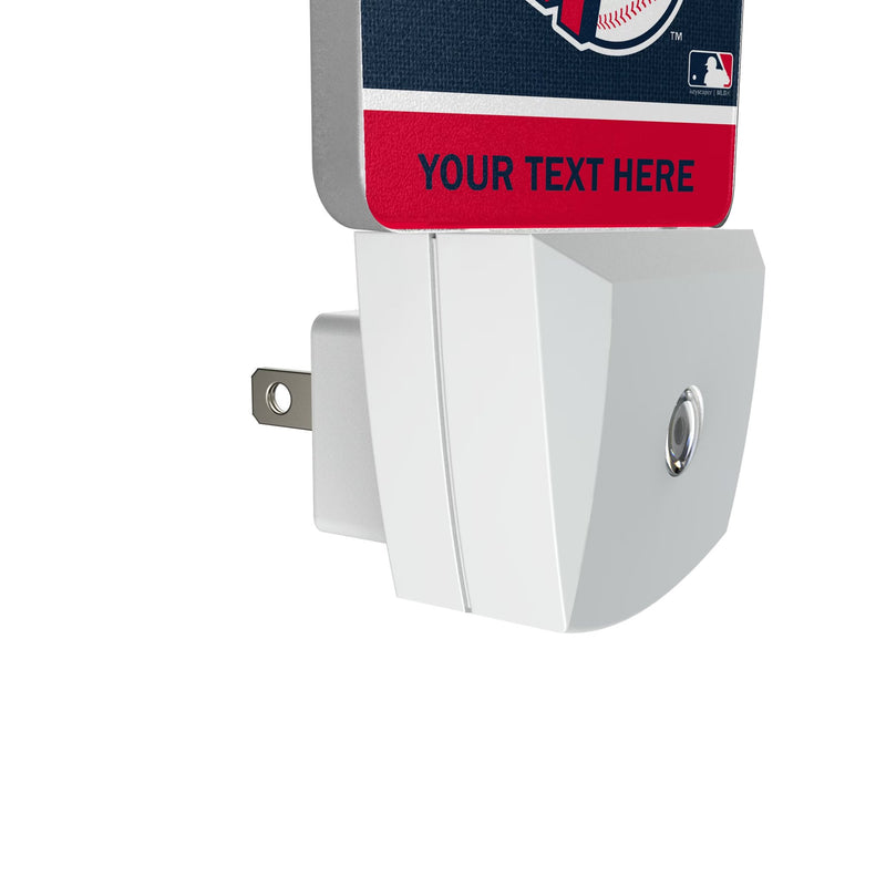 Cleveland Guardians Personalized Endzone Solid Night Light 2-Pack Detail.Jpg