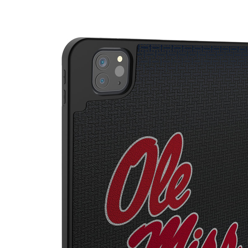 University of Mississippi Rebels Linen iPad Tablet Case for Apple iPad Back.Jpg