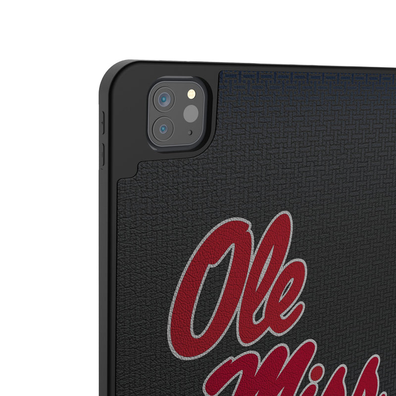 University of Mississippi Rebels Personalized Linen iPad Tablet Case for Apple iPad Back.Jpg
