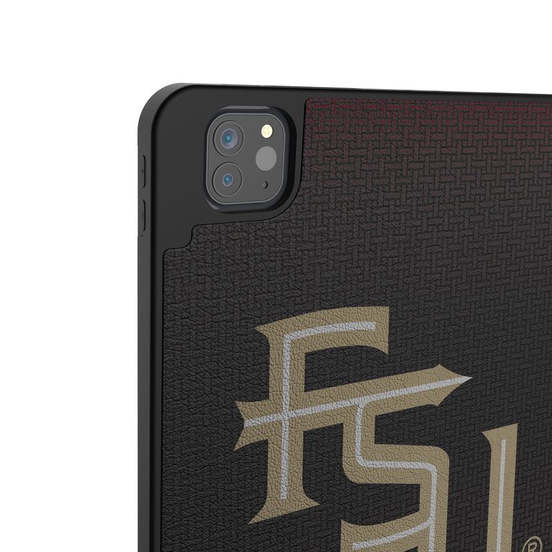 Florida State University Seminoles Athletic Wordmark Personalized Linen iPad Tablet Case for Apple iPad Back.Jpg