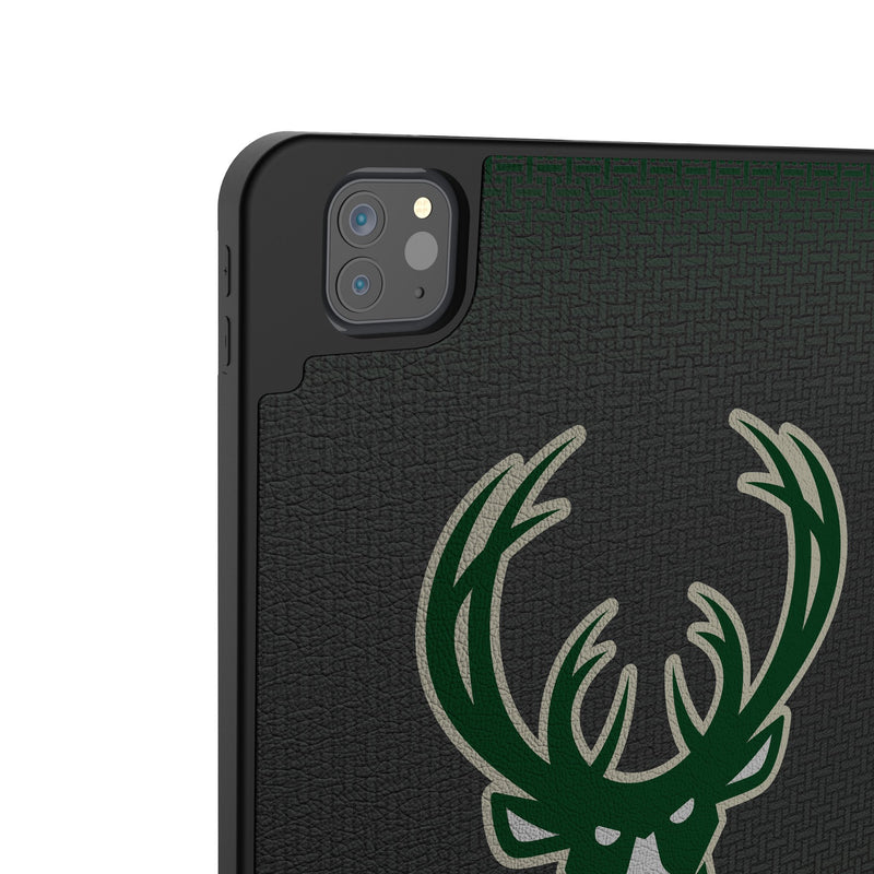 Milwaukee Bucks Personalized Linen iPad Tablet Case for Apple iPad Back.Jpg