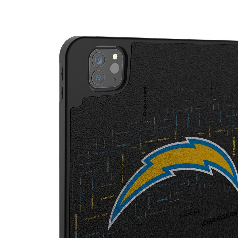 Los Angeles Chargers Quadtile iPad Tablet Case Back.Jpg