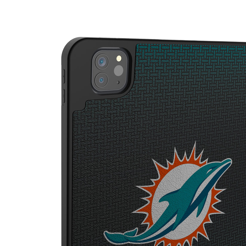 Miami Dolphins Linen iPad Tablet Case for Apple iPad Back.Jpg