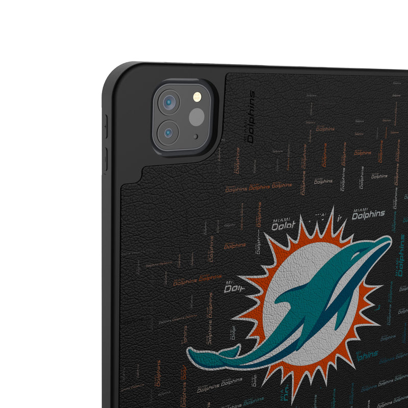 Miami Dolphins Quadtile iPad Tablet Case Back.Jpg