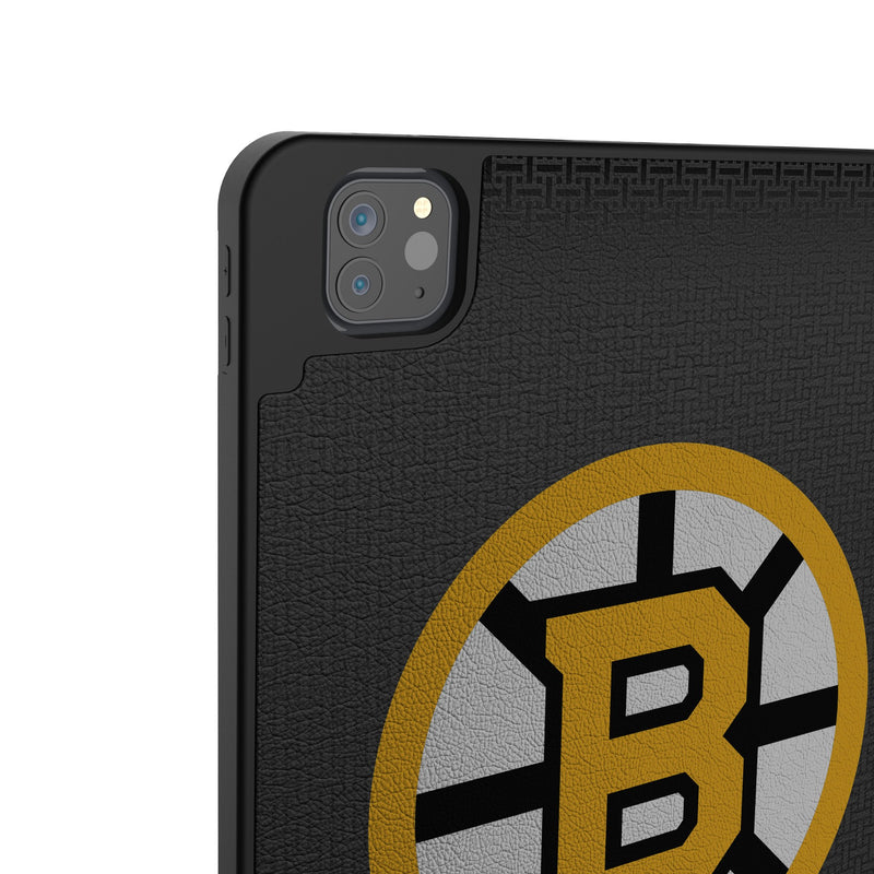 Boston Bruins Personalized Linen iPad Tablet Case for Apple iPad Back.Jpg