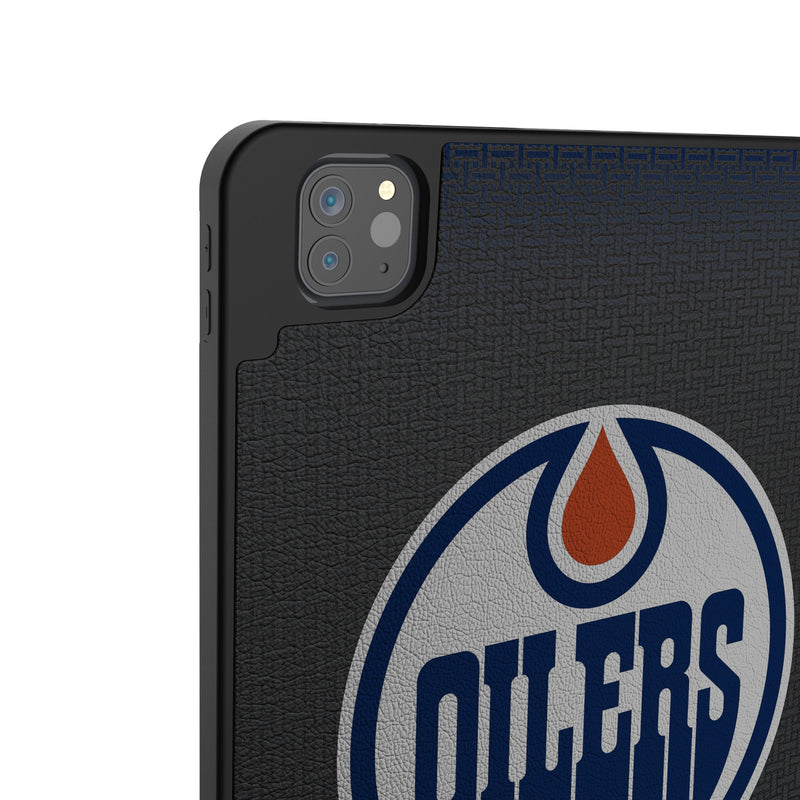 Edmonton Oilers Personalized Linen iPad Tablet Case for Apple iPad Back.Jpg