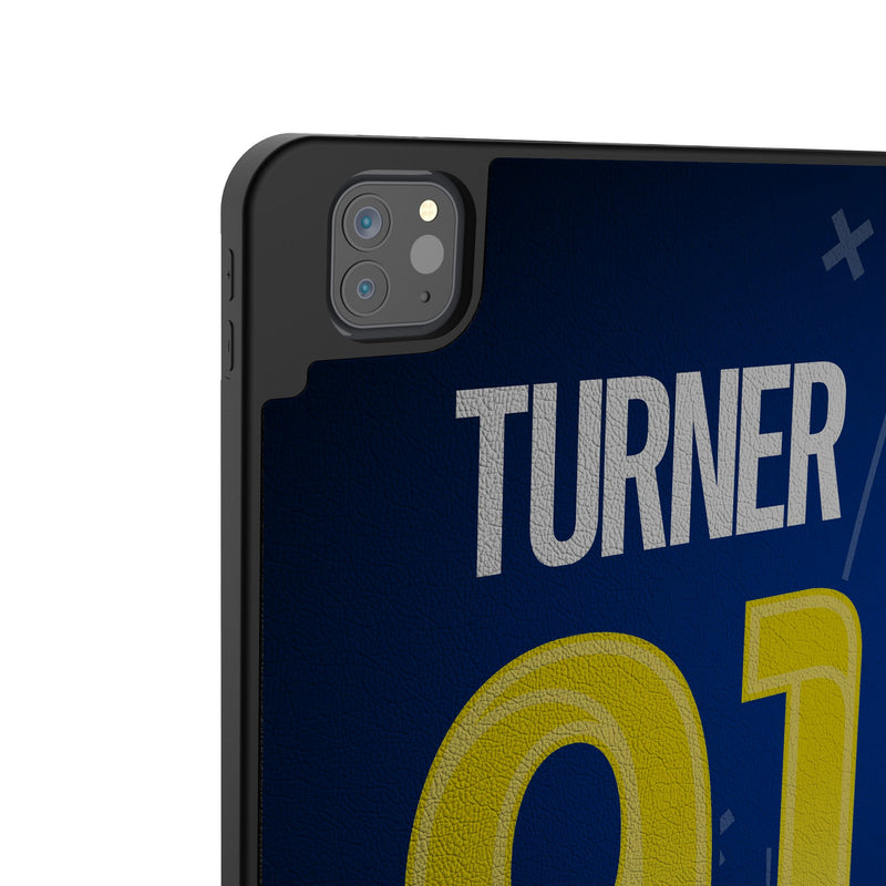 Kobie Turner Los Angeles Rams 91 Ready iPad Tablet Case for Apple iPad Back.Jpg