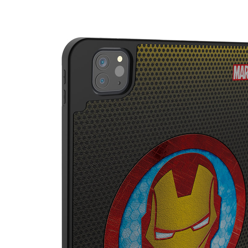 Marvel Avengers Iron Man Grid iPad Tablet Case Back.Jpg