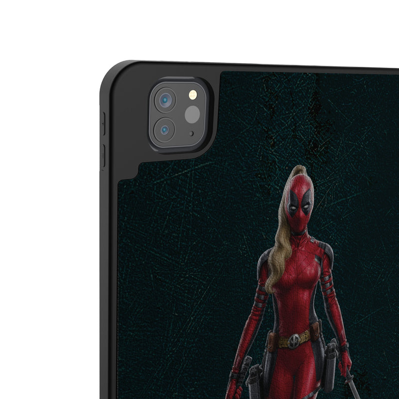 Marvel Ladypool Badge iPad Tablet Case for Apple iPad Back.Jpg