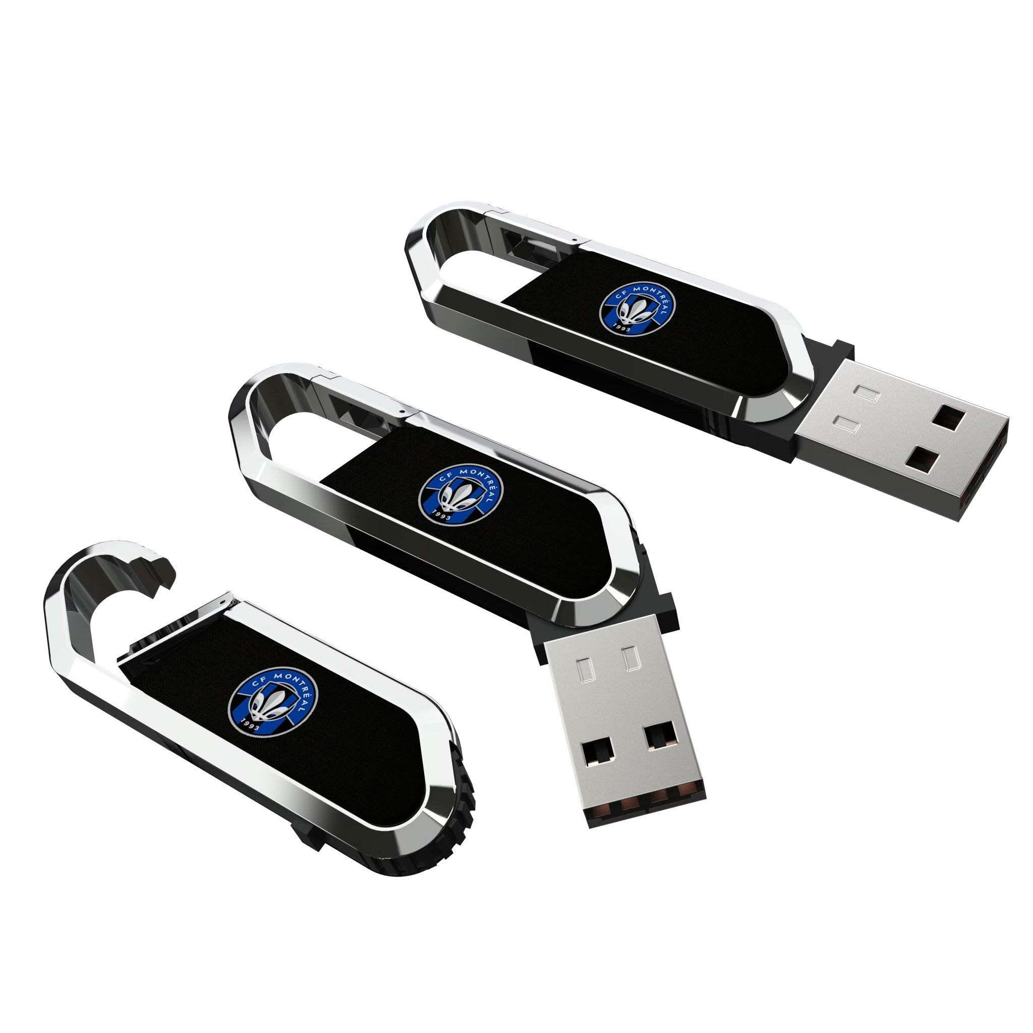 CF Montreal Solid USB 64GB Clip Style Flash Drive Three.Jpg