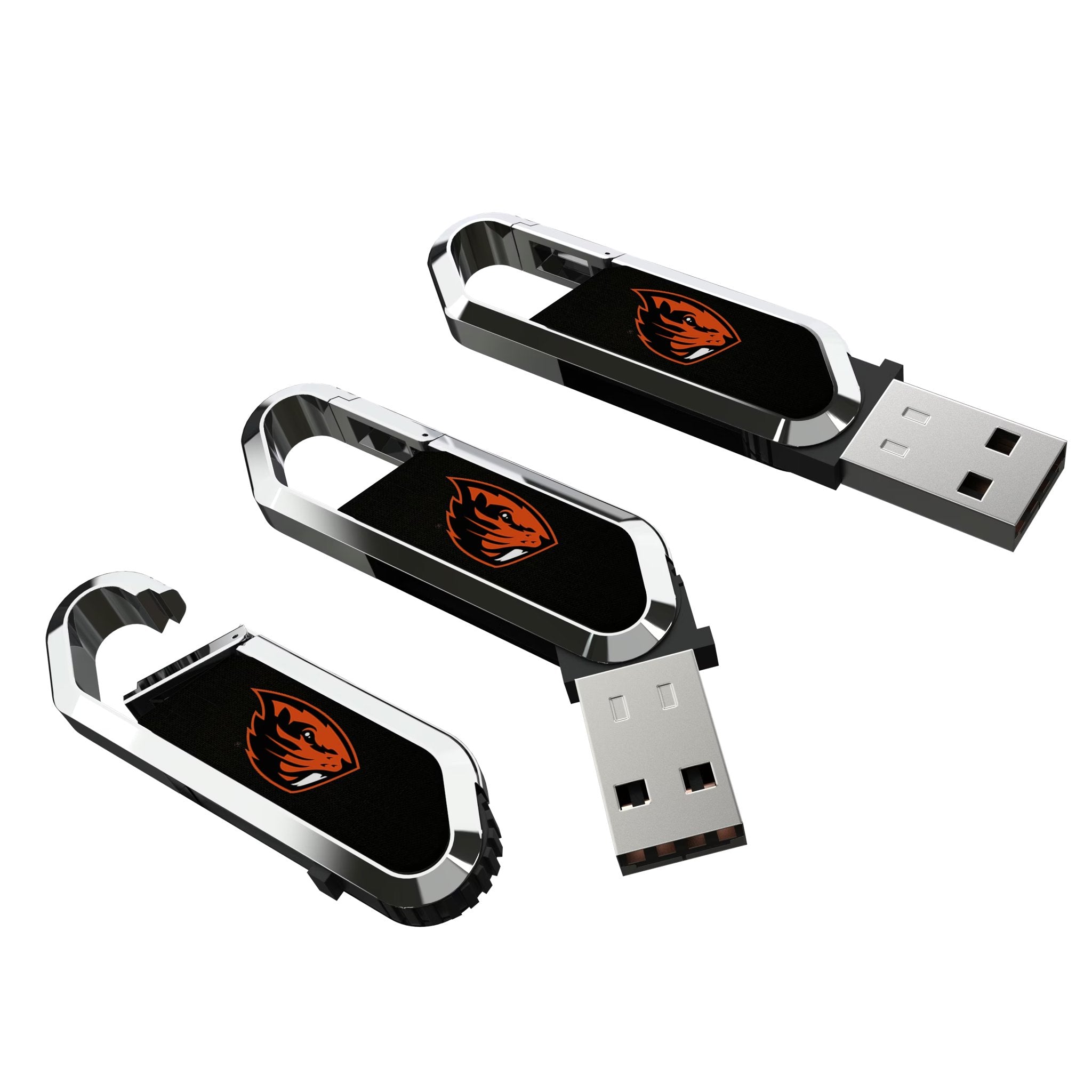Oregon State University Beavers Solid USB 64GB Clip Style Flash Drive Three.Jpg