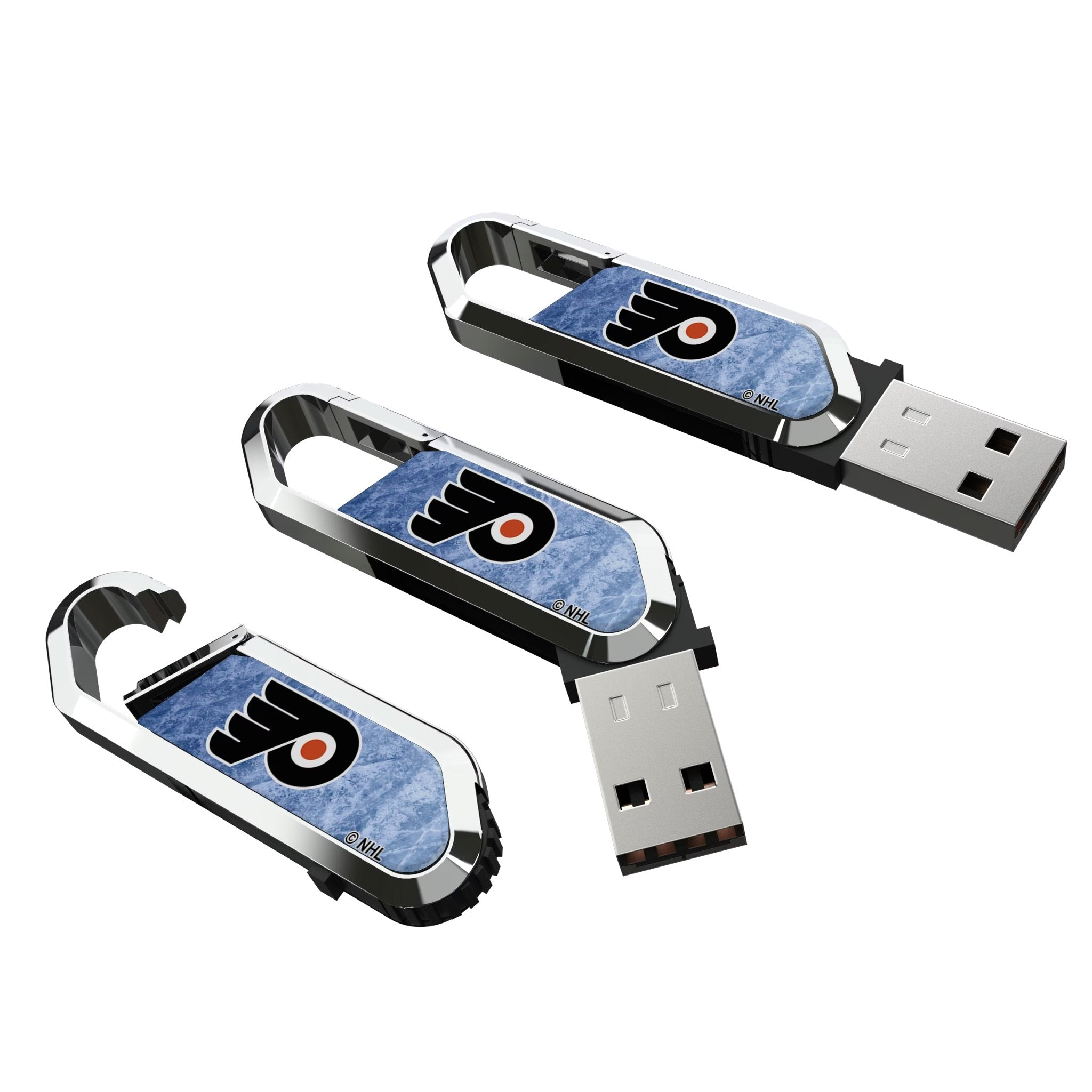 Philadelphia Flyers Ice Flood USB 64GB Clip Style Flash Drive Three.Jpg