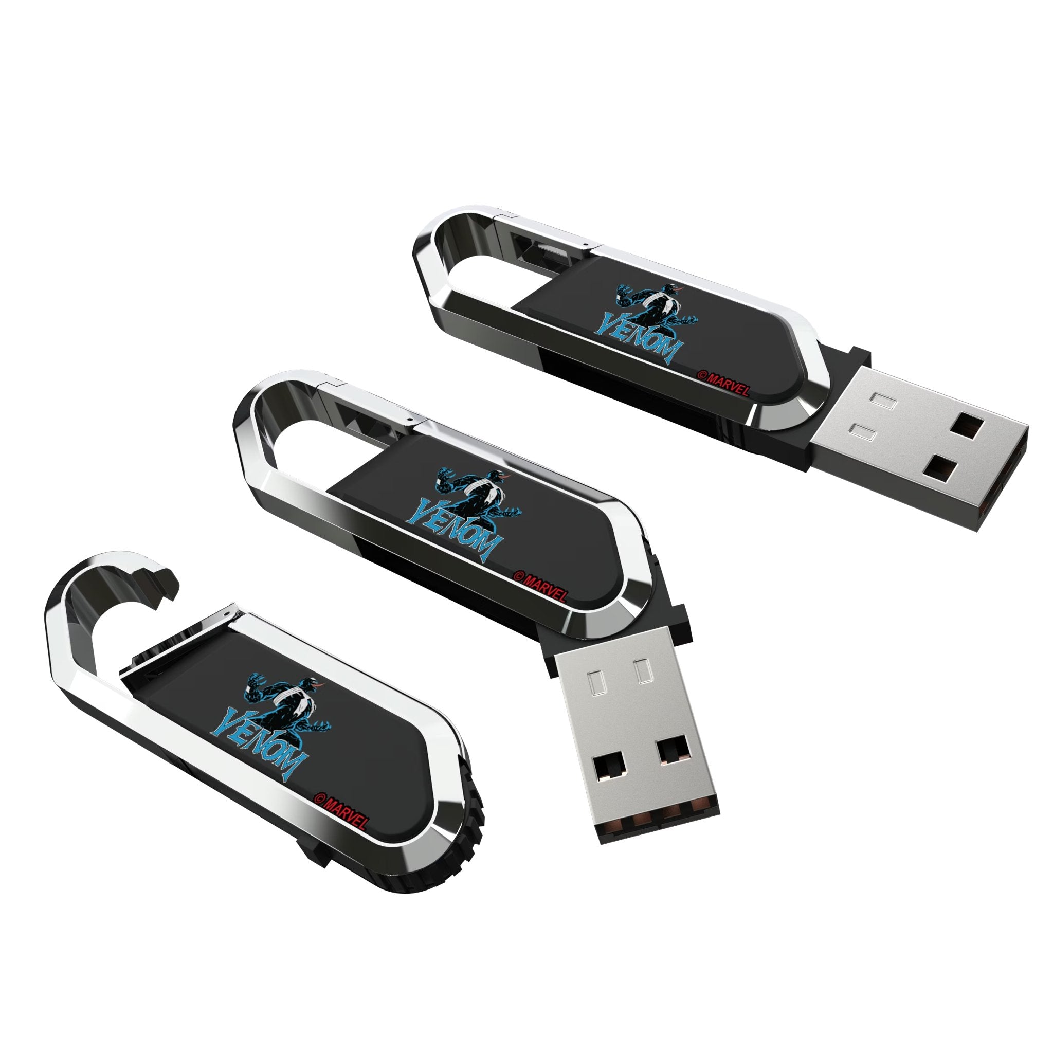 Marvel Venom Badge USB 64GB Clip Style Flash Drive Three.Jpg