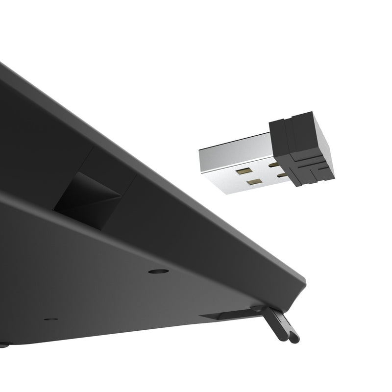 LA Knight Steel Wireless USB Keyboard Usb.Jpg