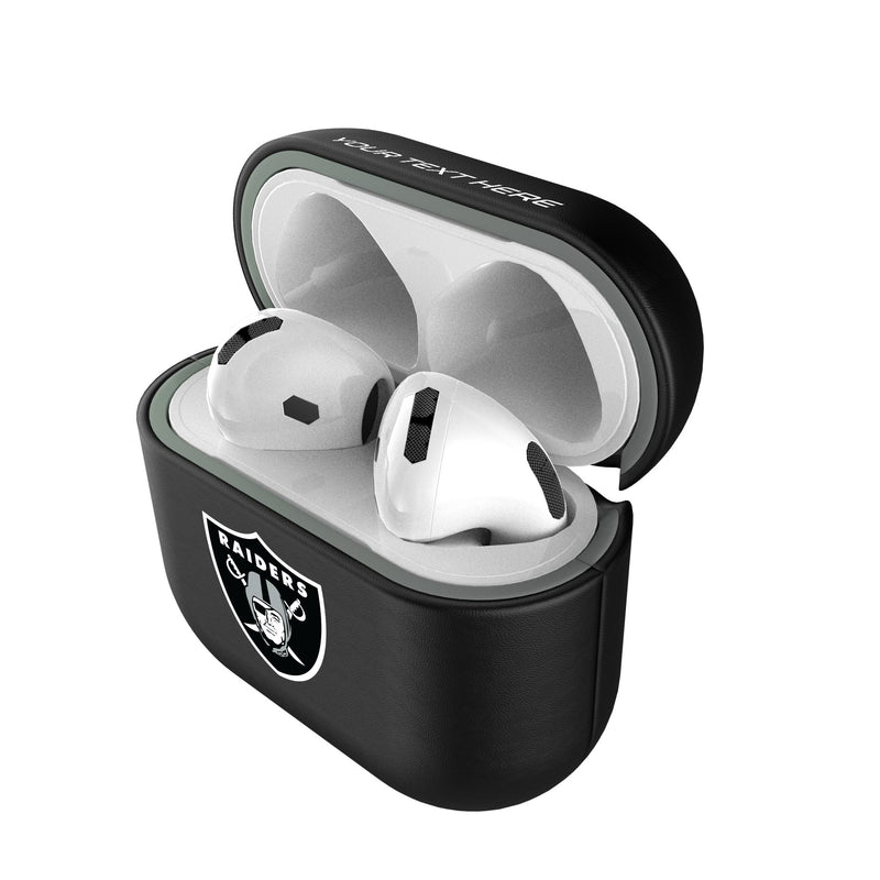 Las Vegas Raiders Personalized Insignia AirPods AirPod Case Cover Pods.Jpg