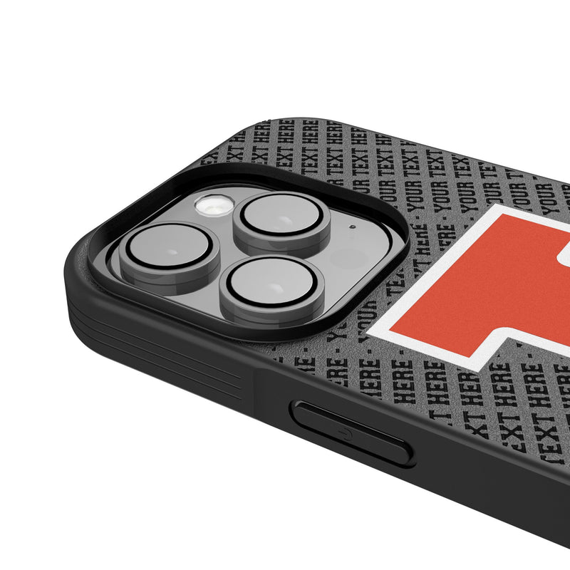 University of Illinois Fighting Illini Personalized EndZone Plus iPhone Bump Phone Case for Apple iPhone Detail.Jpg