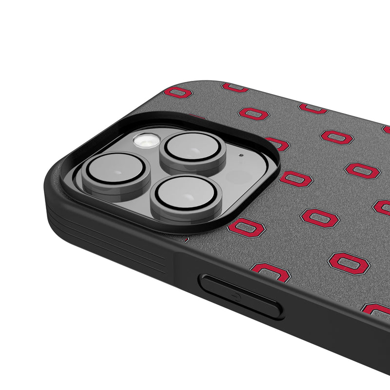 Ohio State University Buckeyes Fashion Pattern iPhone Bump Phone Case for Apple iPhone Detail.Jpg