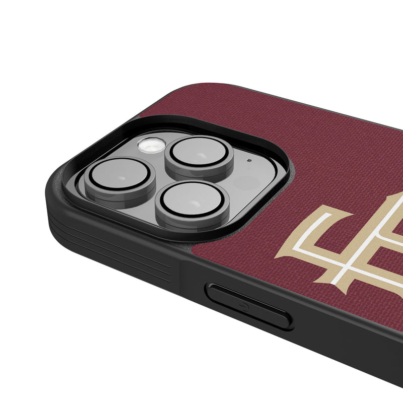 Florida State University Seminoles Athletic Wordmark Personalized Stripe iPhone Bump Phone Case for Apple iPhone Detail.Jpg