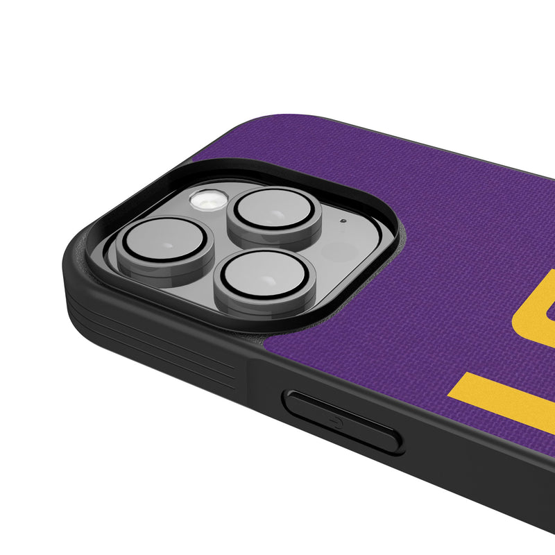 Louisiana State University Tigers Personalized Stripe iPhone Bump Phone Case for Apple iPhone Detail.Jpg