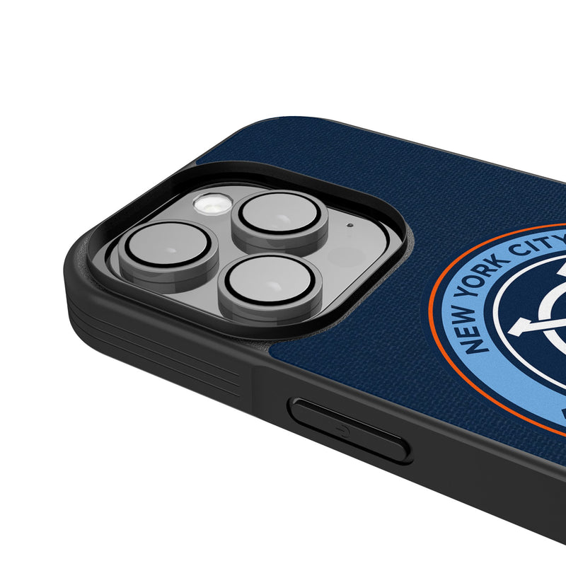 New York City FC Personalized Stripe iPhone Bump Phone Case for Apple iPhone Detail.Jpg