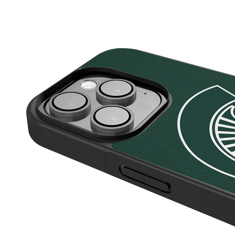 Michigan State University Spartans Personalized Stripe iPhone Bump Phone Case for Apple iPhone Detail.Jpg