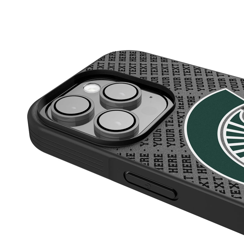 Michigan State University Spartans Personalized EndZone Plus iPhone Bump Phone Case for Apple iPhone Detail.Jpg