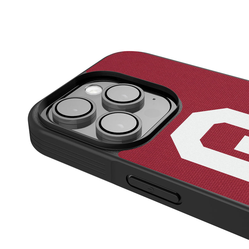 University of Oklahoma Sooners Personalized Stripe iPhone Bump Phone Case for Apple iPhone Detail.Jpg