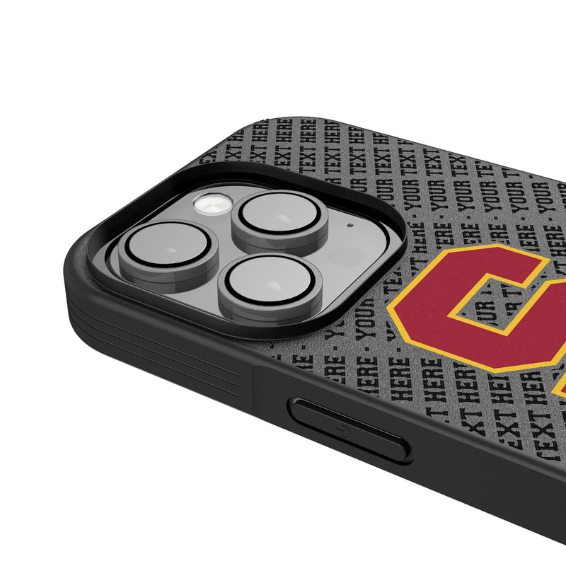 University of Southern California Trojans Personalized EndZone Plus iPhone Bump Phone Case for Apple iPhone Detail.Jpg
