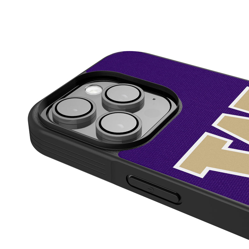 University of Washington Huskies Personalized Stripe iPhone Bump Phone Case for Apple iPhone Detail.Jpg