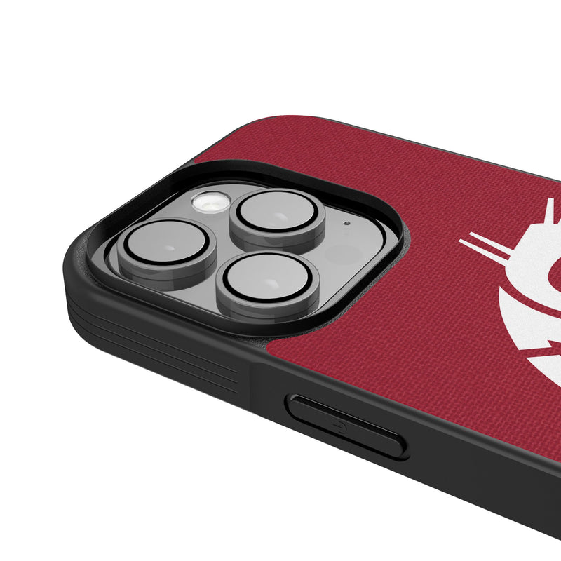 Washington State University Cougars Personalized Stripe iPhone Bump Phone Case for Apple iPhone Detail.Jpg