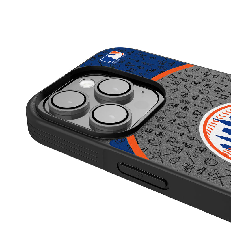 New York Mets Personalized Circle iPhone Bump Phone Case for Apple iPhone Detail.Jpg