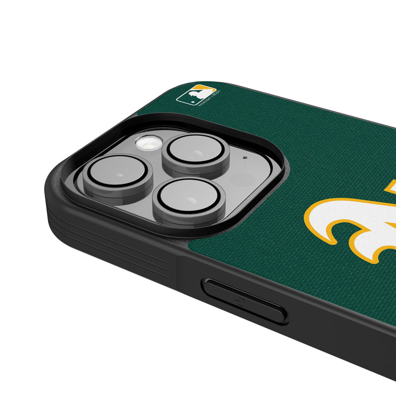 Oakland Athletics Personalized Stripe iPhone Bump Phone Case for Apple iPhone Detail.Jpg