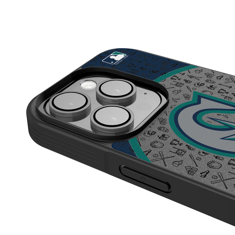 Seattle Mariners Personalized Circle iPhone Bump Phone Case for Apple iPhone Detail.Jpg