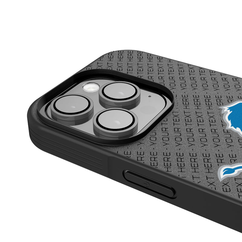 Detroit Lions Personalized EndZone Plus iPhone Bump Phone Case for Apple iPhone Detail.Jpg