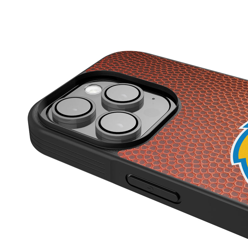 Los Angeles Chargers Personalized Football iPhone Bump Phone Case for Apple iPhone Detail.Jpg